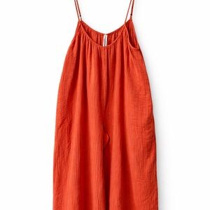 Anthropologie Orange Sleeveless Maxi Dress